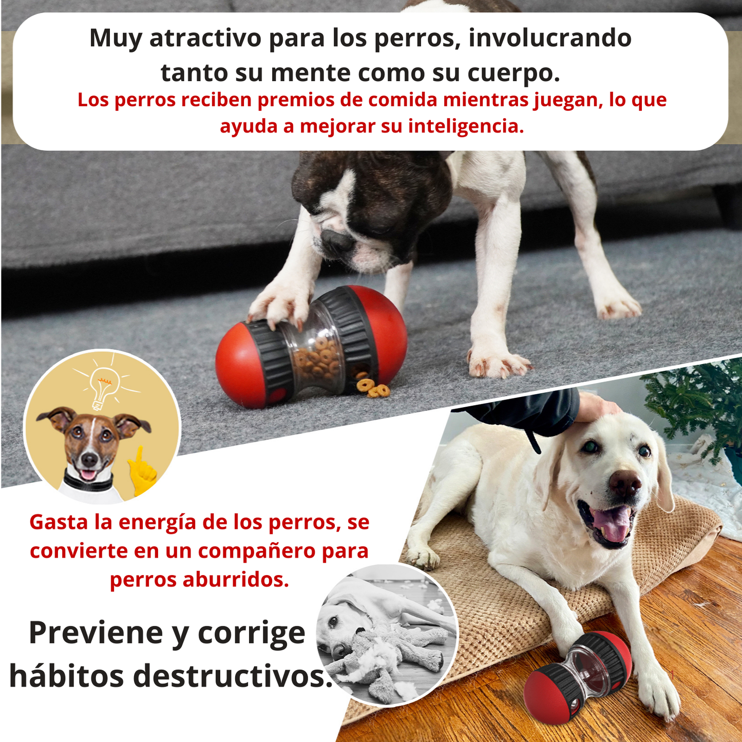 PawJoy™ – Juguete interactivo dispensador de premios para perros