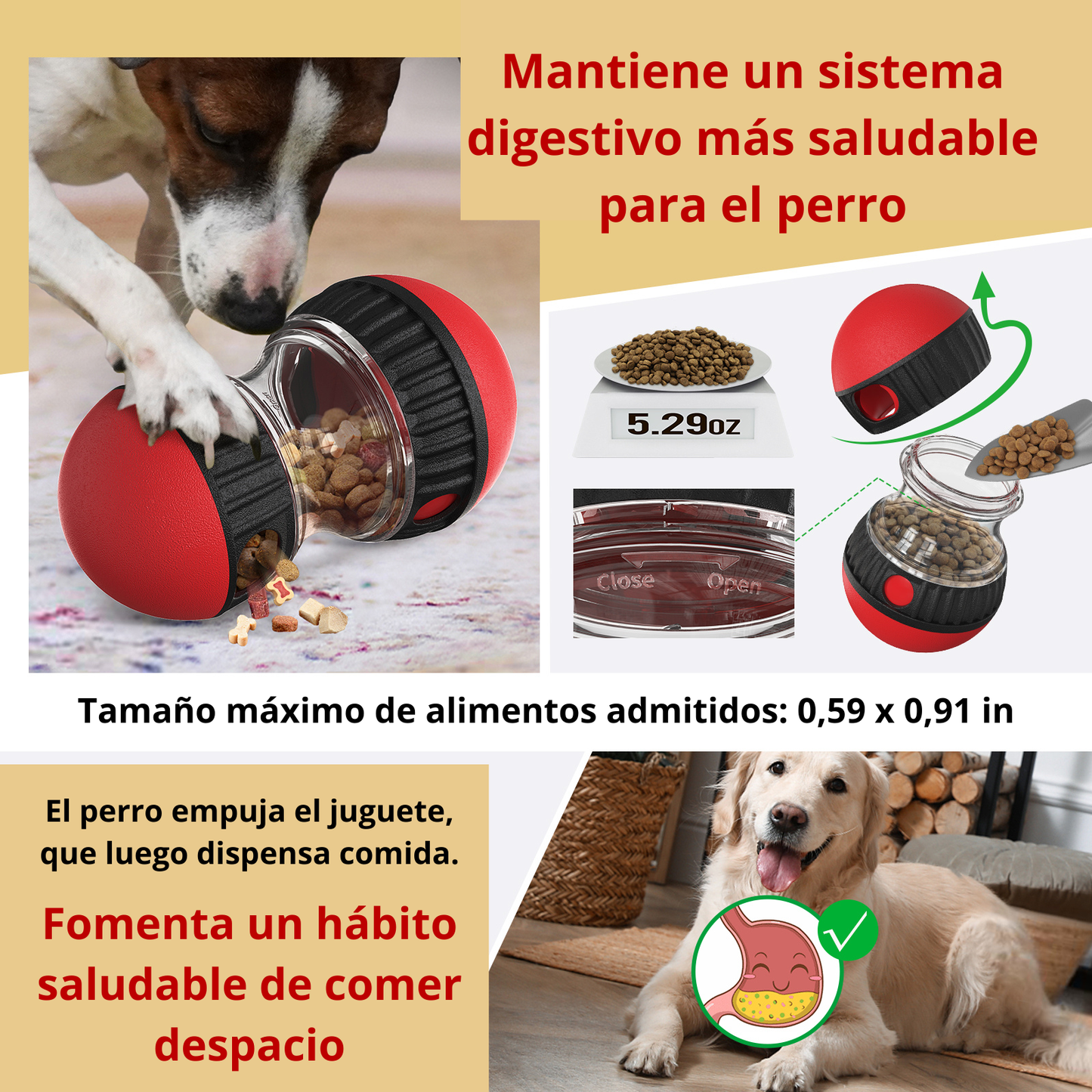 PawJoy™ – Juguete interactivo dispensador de premios para perros
