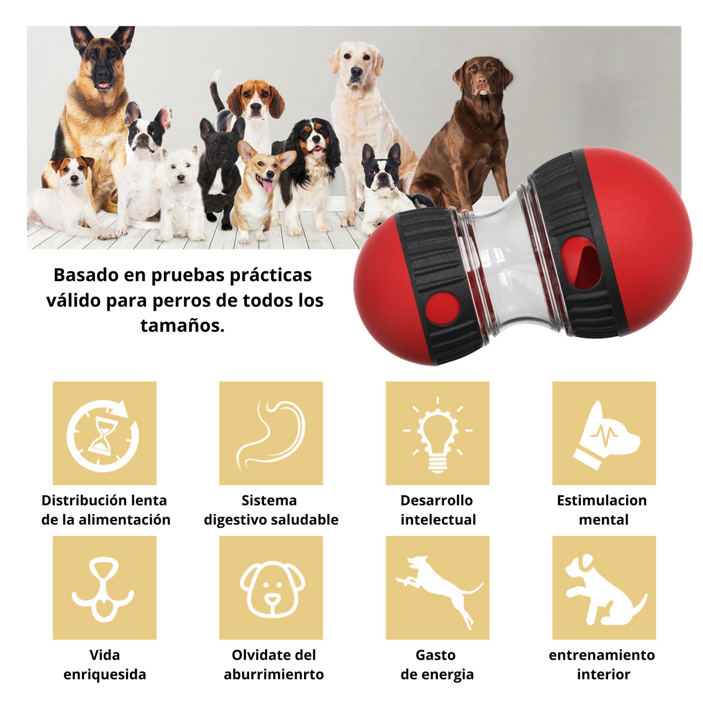 PawJoy™ – Juguete interactivo dispensador de premios para perros